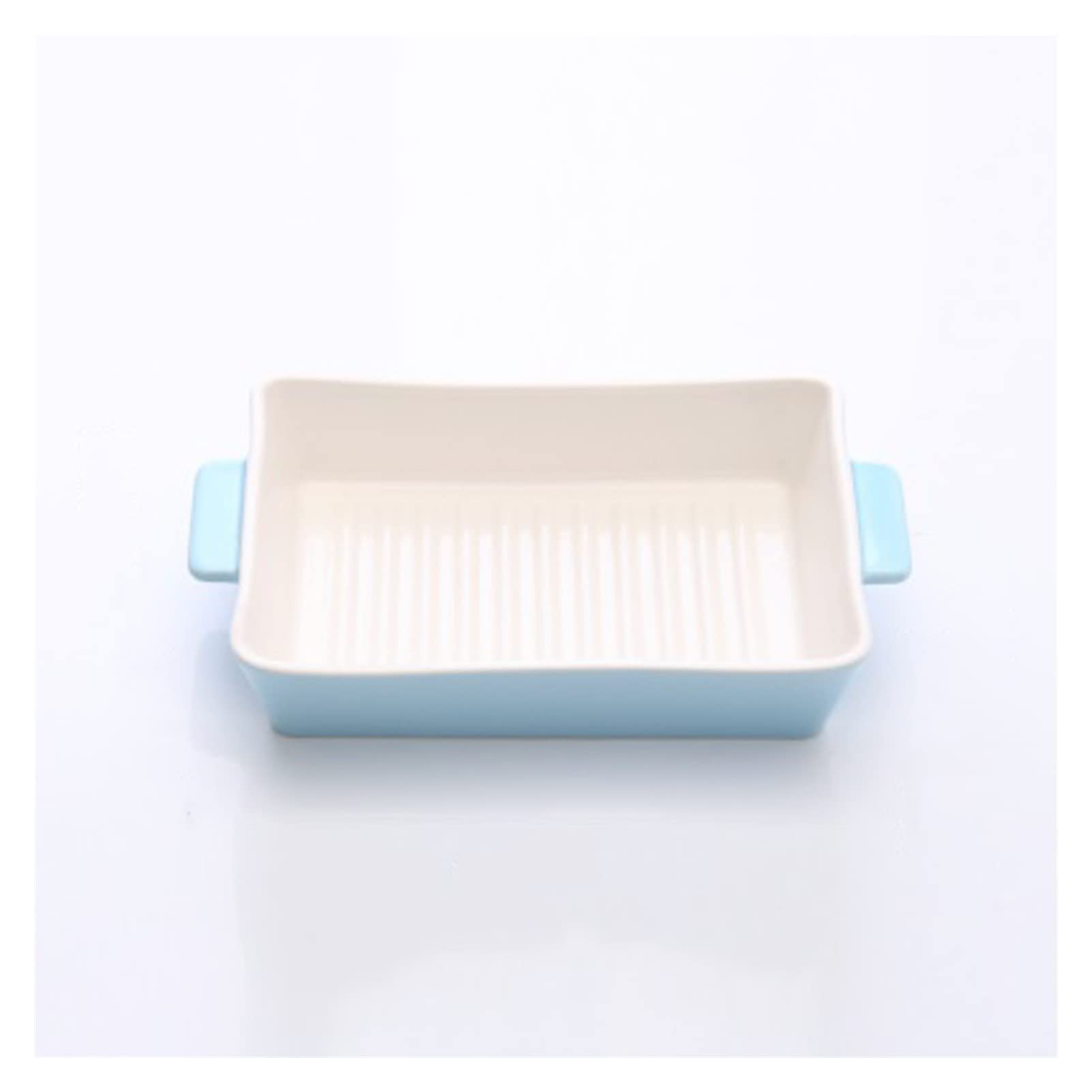 Sky Blue Ceramic Baking Dish - 12x8 Inch Rectangular Oven-Safe Bakeware for Lasagna, Casseroles & Desserts | Durable Pottery Cheese Baking Tray | Perfect for Home Cooking, Holiday Meals & Gift Giving