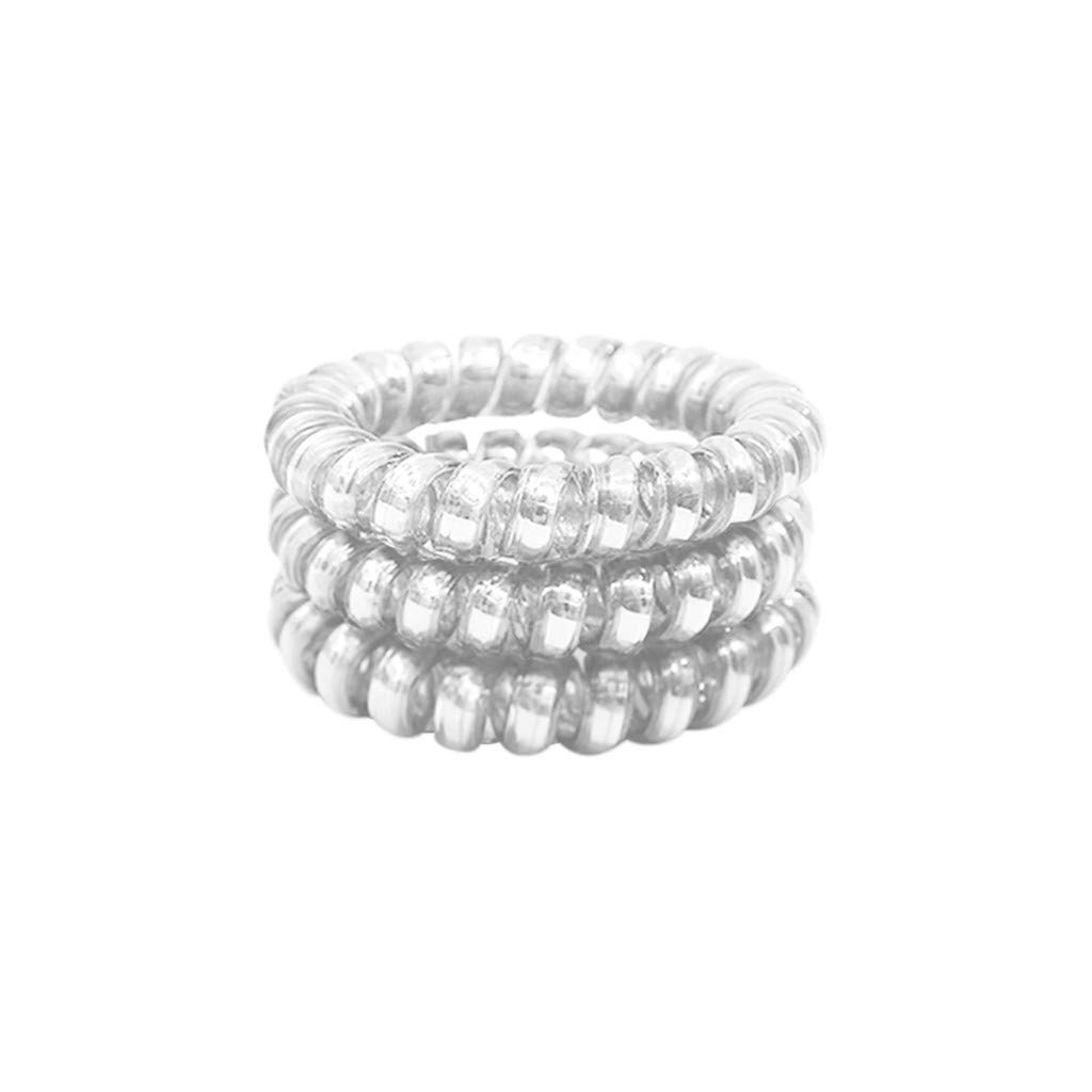 PASHY Spiral Hair Ties - 9 Pack Invisible Traceless Coil Hair Bands for Women, No Crease Phone Cord Hair Accessories | Perfect for Workouts, Yoga, Office & Everyday Hairstyles