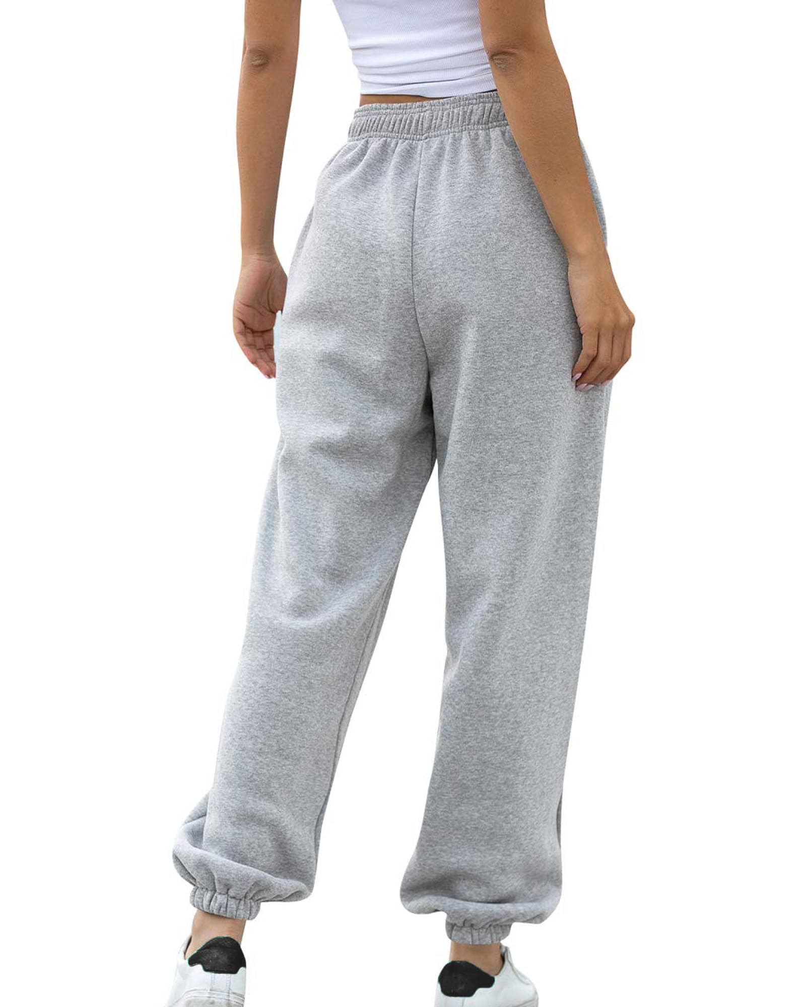 AROGONE Women's High Waisted Baggy Sweatpants - Athletic Joggers with Pockets & Cinched Bottom | Casual Lounge Wear, Yoga Pants & Workout Pants for Women