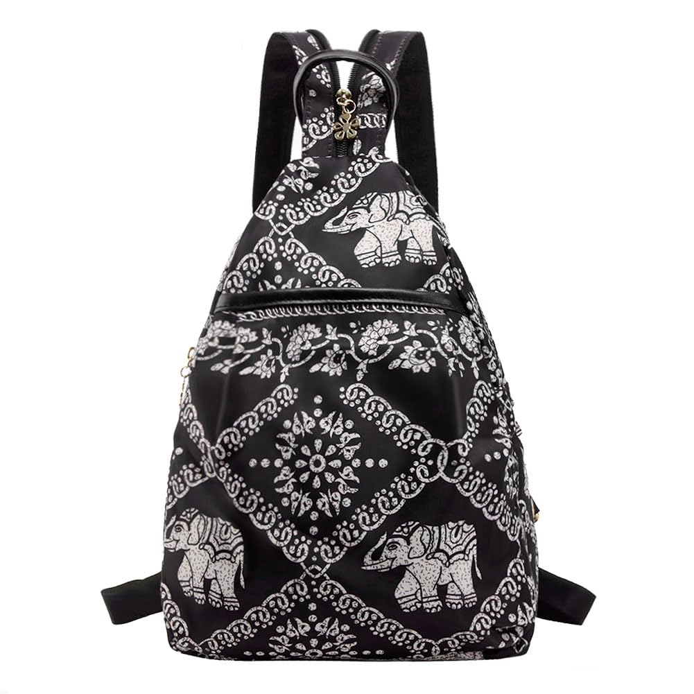 Eshow Women's Anti-Theft Nylon Backpack - Stylish Crossbody Shoulder Bag & Multifunctional Daypack for Travel, Work & School | Fashionable Chest Rucksack for Ladies & Girls