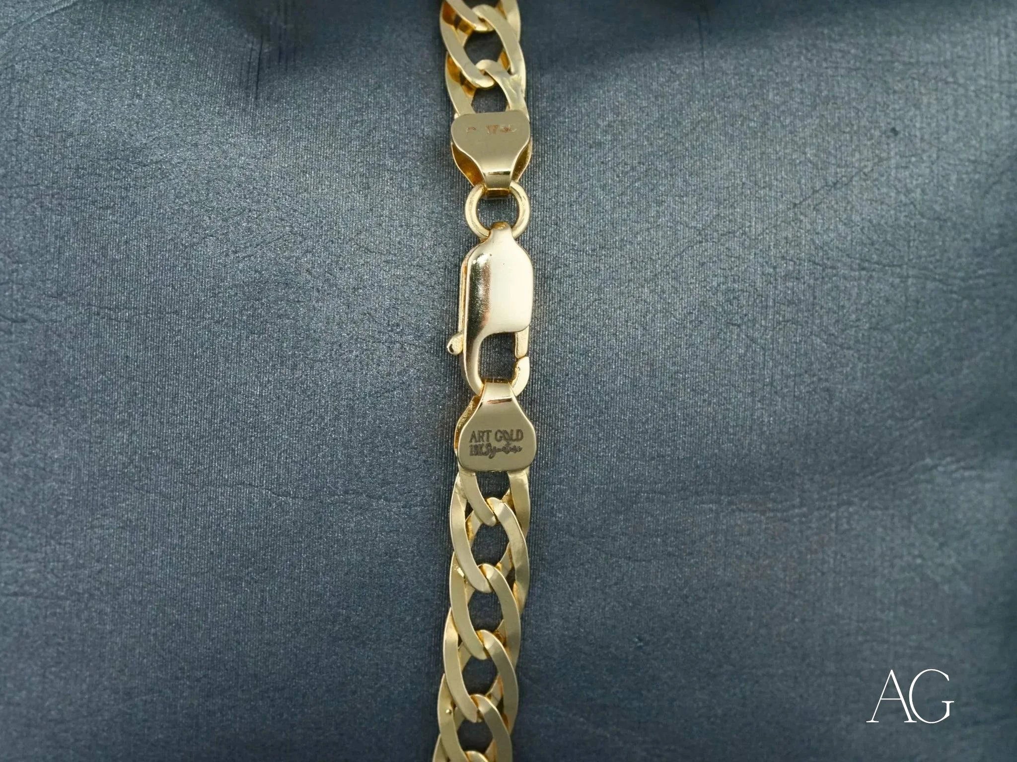 Golden Elegance Double Flated Link Bracelet for Women - Stylish & Sophisticated Jewelry Gift for Parties, Weddings & Special Occasions