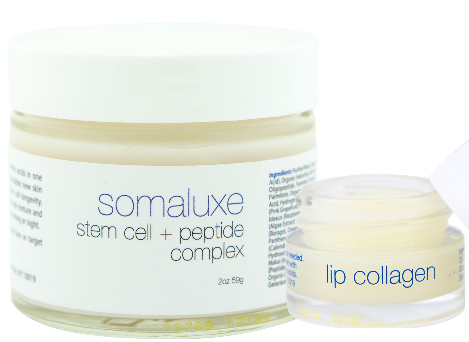 Somaluxe Collagen Dream Duo Set - Stem Cell Face Moisturizer & Lip Collagen for Youthful, Full & Soft Skin | Anti-Aging Skincare for Women, Hydrating Night Cream & Plumping Lip Treatment | Perfect for Daily Skincare Routine & Gift Sets