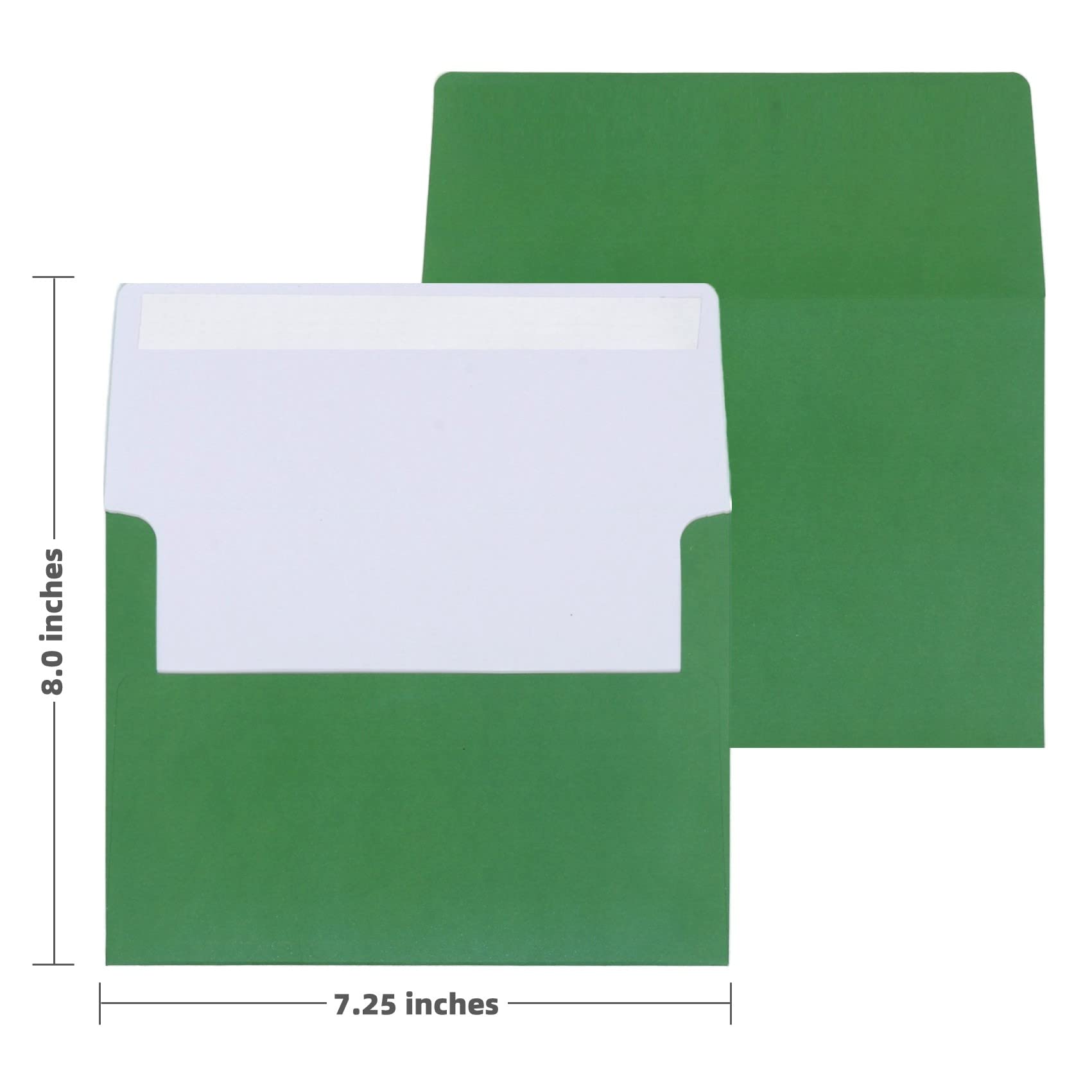 36-Pack Green 5x7 Self Seal A7 Envelopes - Gradient Fade Out Mailing Envelopes for Invitations, Letters, Photos, Thank You Cards, Wedding - Perfect for Business Correspondence, Greeting Cards & Event Stationery