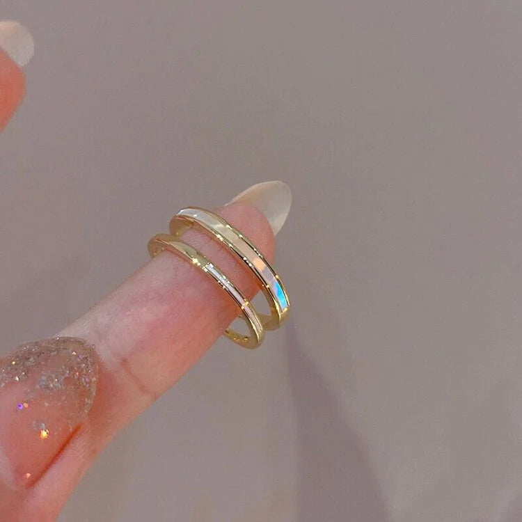 Layered Conch Shell Stacking Ring Set for Women - Boho Beach Jewelry | A8385 | Perfect for Summer Vacations, Beach Weddings & Boho Fashion
