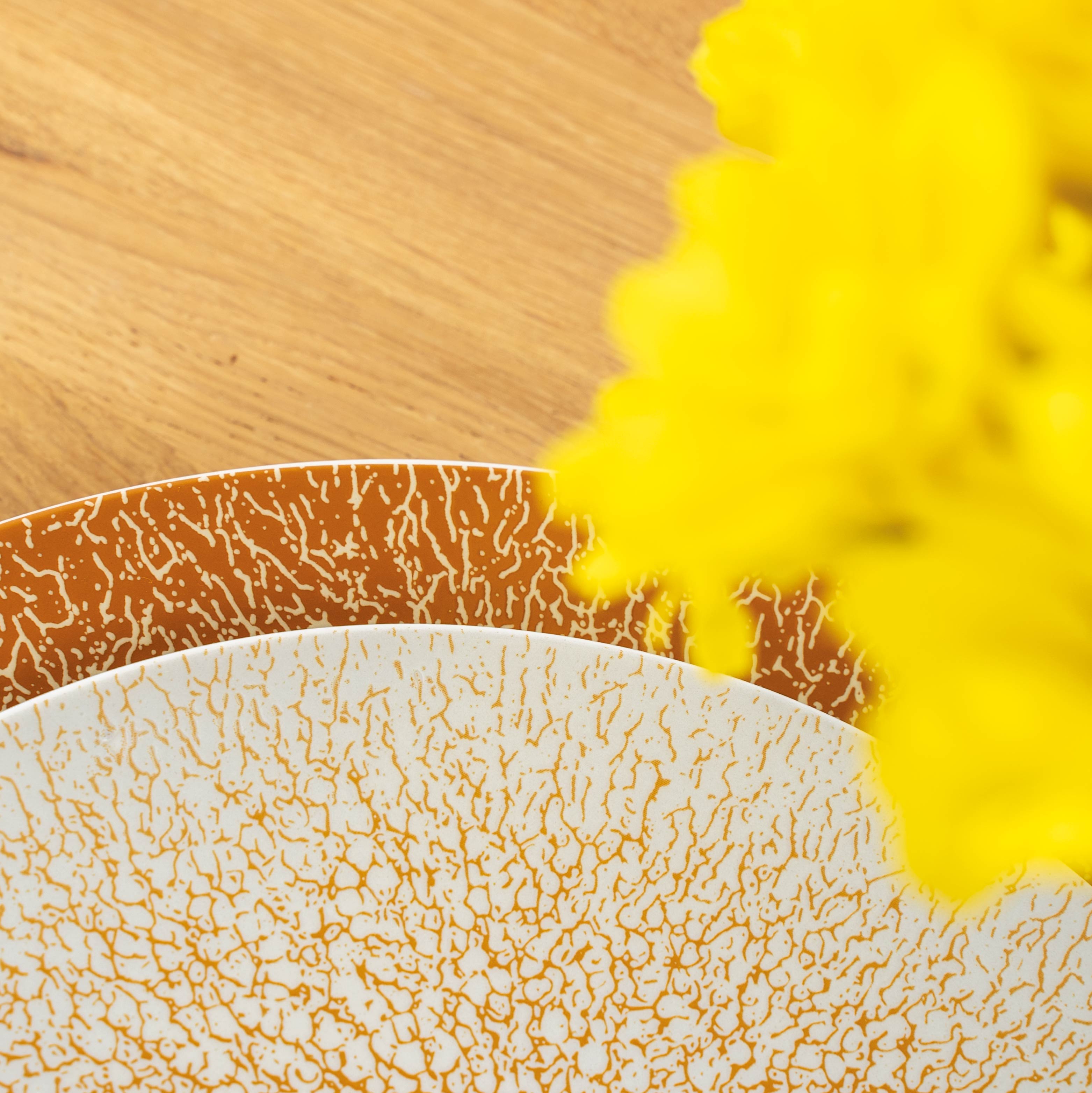Porcelain Breakfast Plate with Magnet - 22cm Apricot Design | Perfect for Kitchen, Dining, and Office Use