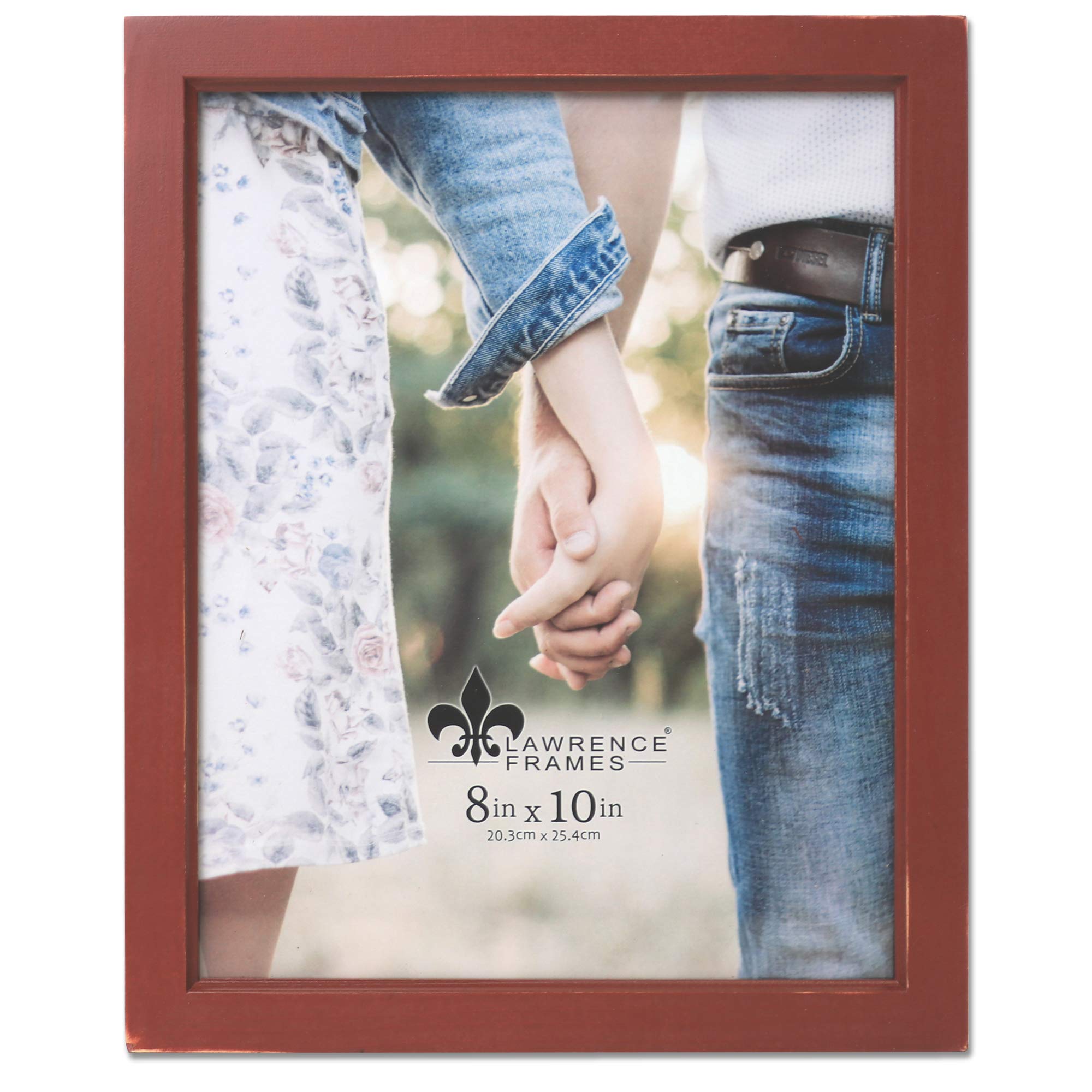 Lawrence Frames Abbey 8x10 Picture Frame in Brick Red - Perfect for Home Decor, Office Display, and Gift Giving
