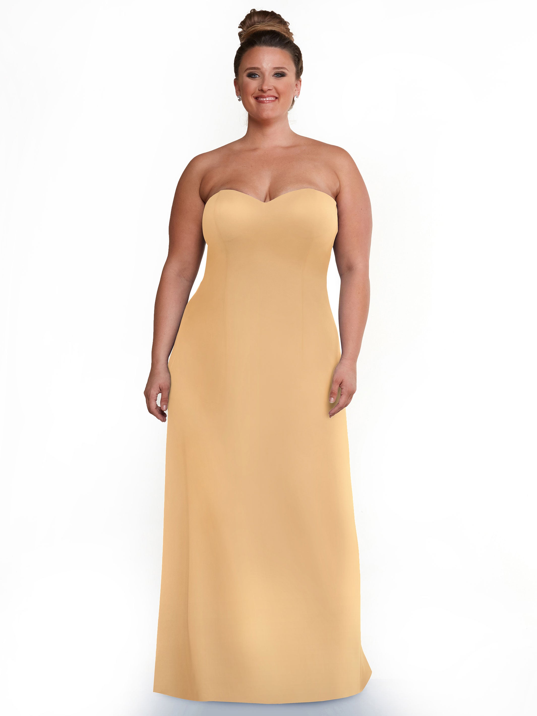 Elegant 83044 A-Line Double Knit Strapless Sweetheart Neckline Bridesmaid Dress - Perfect for Weddings, Formal Events & Special Occasions