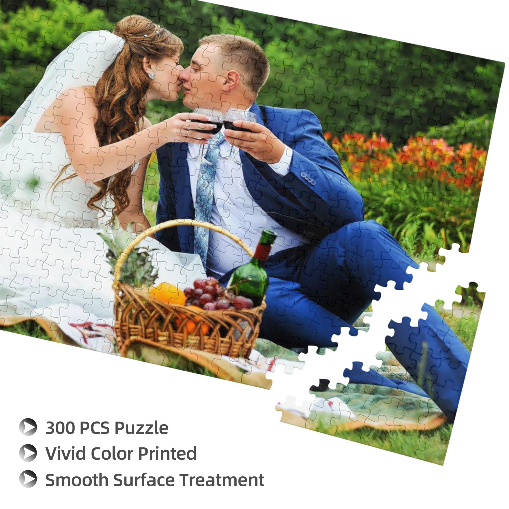 Custom Photo Jigsaw Puzzle 300/500/1000 Pieces - Personalized Gift for Adults & Kids, Family, Wedding, Graduation | Fun DIY Activity for Home, Party & Special Occasions