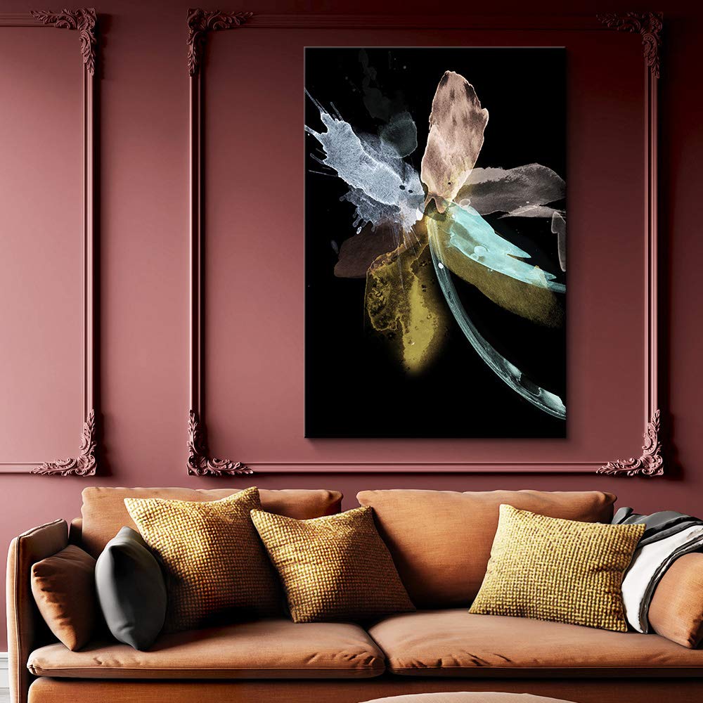 Abstract Flower Giclee Canvas Wall Art - 12x18 Inches, Modern Home Decor for Bedroom, Living Room, House Decoration, Perfect for Adding Elegance to Any Space