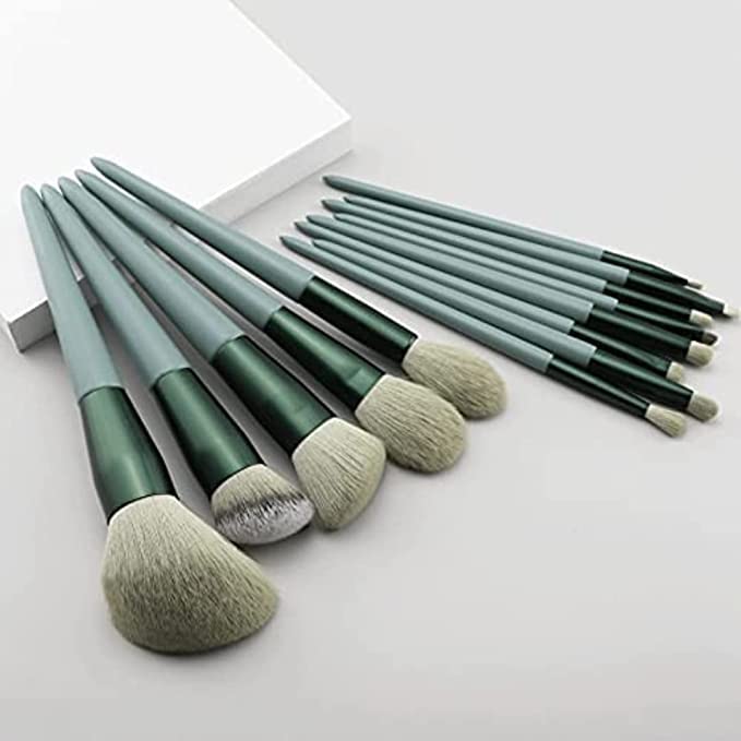 Glowhouse 13pc Makeup Brush Set with Pouch - Soft Cosmetic Brushes for Professional Makeup
