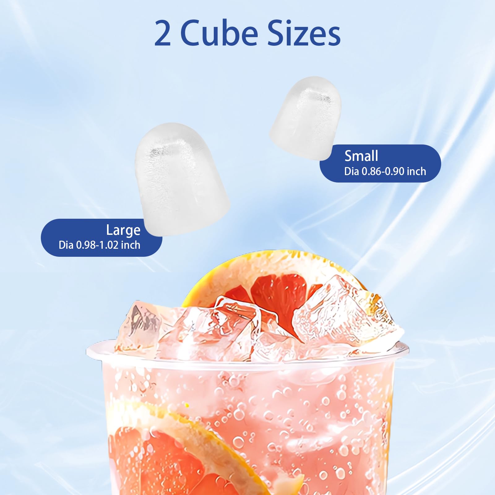 Portable Ice Maker Machine - 26lbs/24Hrs Countertop Ice Maker with Self-Cleaning Function, 9 Ice Cubes in 6 Minutes - Includes Ice Basket & Scoop - Perfect for Home Kitchen, RV, Camping, Office & Outdoor Parties
