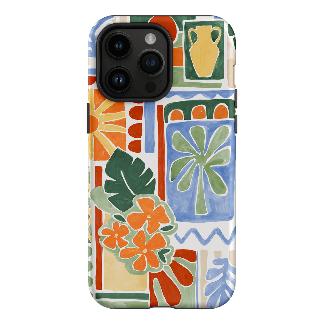 Tropicana Tile Pattern Phone Case for iPhone & Samsung - Trendy Geometric Design, Durable Protection for Everyday Use - Perfect for Work, Travel & Casual Outings