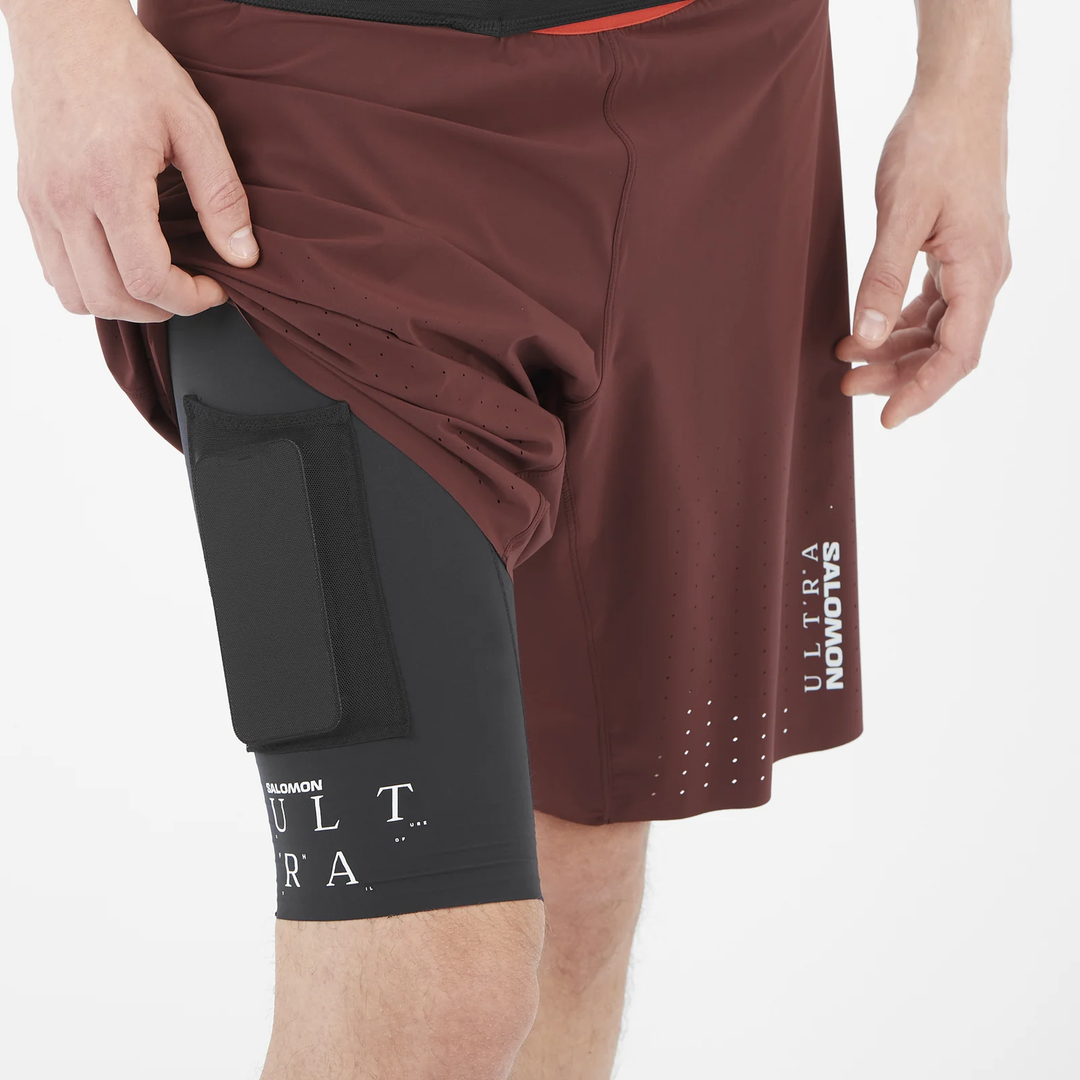 Salomon Men's S/Lab Ultra 2-in-1 Running Shorts - Lightweight, Breathable & Quick-Dry for Trail Running & Outdoor Training (LC2448500) - Perfect for Marathon, Hiking & Gym Workouts
