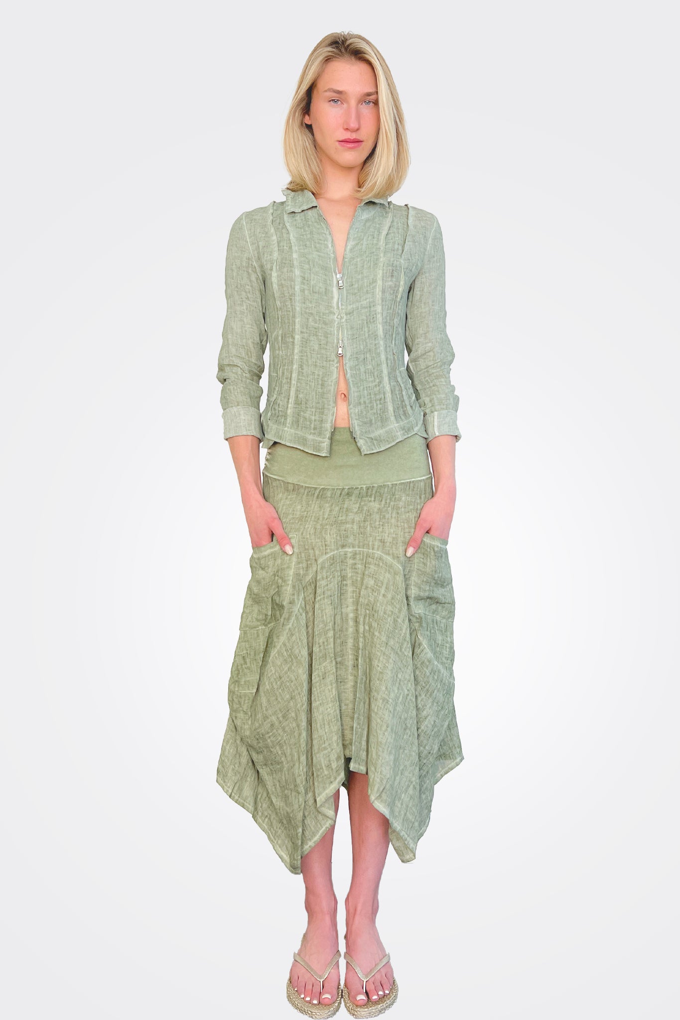 Cactus Print Drop Pocket Skirt - Stylish & Comfortable Women's Skirt for Casual Wear, Outdoor Activities & Summer Fashion