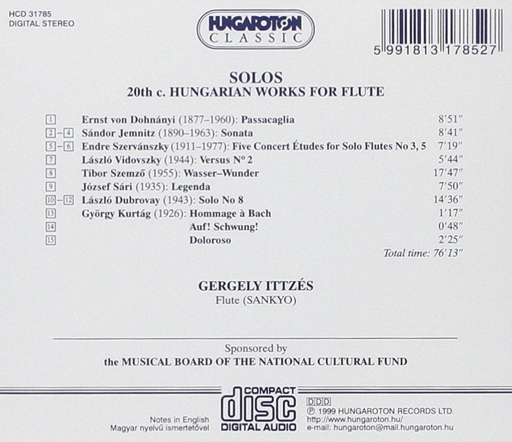 Solos: 20th Century Hungarian Flute Music - Perfect for Classical Performances & Music Practice