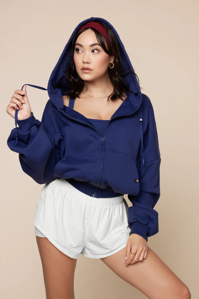 Zip Cloud Hoodie - Sapphire Blue Lightweight Jacket for Men & Women | Perfect for Outdoor Activities, Travel & Casual Wear