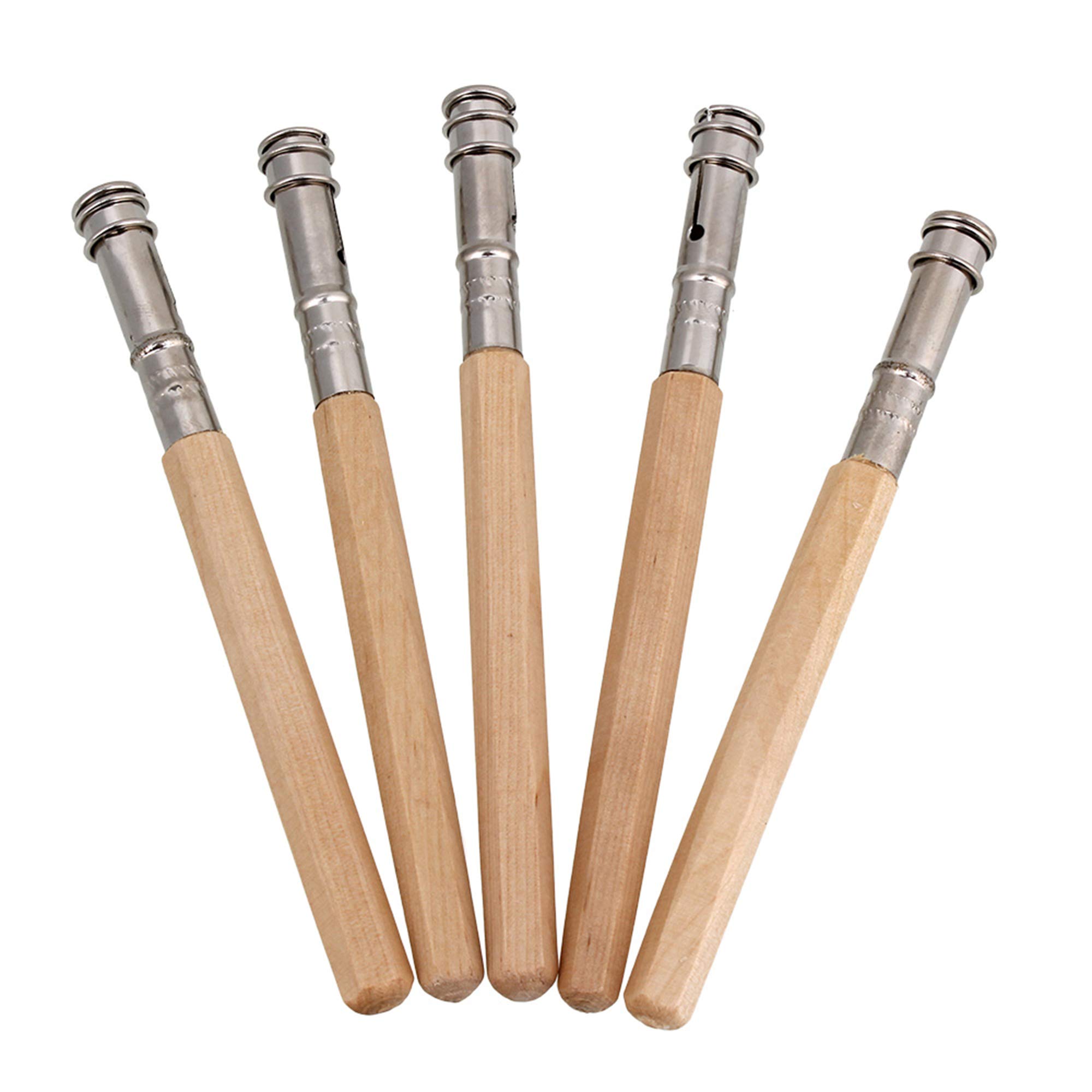 RDEXP Adjustable Wooden Pencil Extenders - 5 Pack Art Pencil Holders & Lengtheners for Drawing, Sketching & School Supplies | Perfect for Artists, Students & Office Use