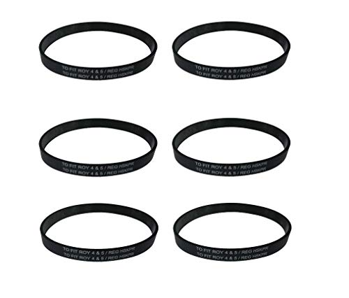 6-Pack Dirt Devil Royal Vacuum Cleaner Belts - Compatible with Style 4 & 5 Replacement Bands - Perfect for Quick Home Cleaning & Maintenance