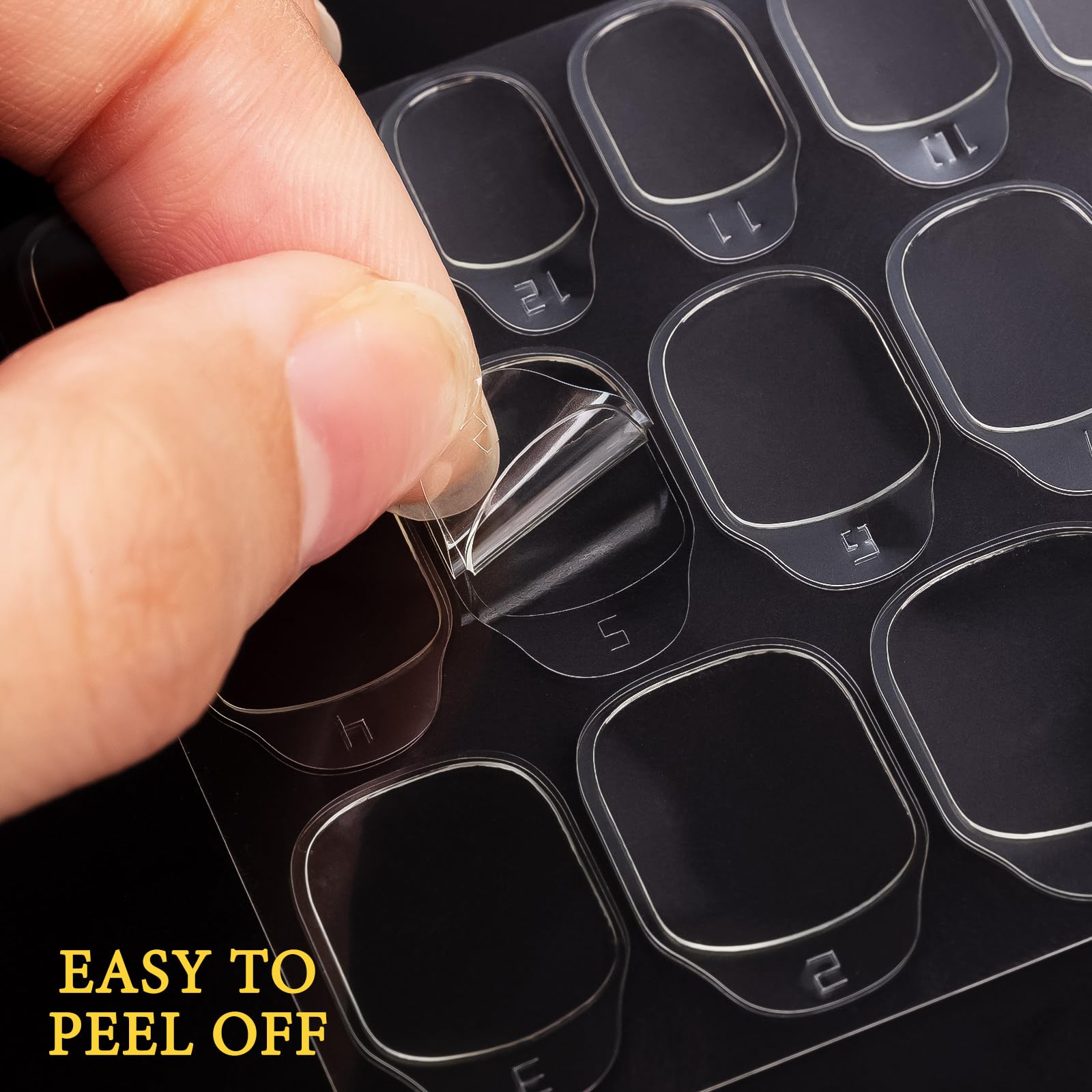 30 Sheets Nail Adhesive Tabs - 900 Pcs Ultra Thin 0.4MM Sticky Nail Glue for Fake Nails & Tips | Waterproof, Breathable Double-Sided Nail Tabs in 15 Sizes | Perfect for Salon, Home Manicure & Nail Extensions