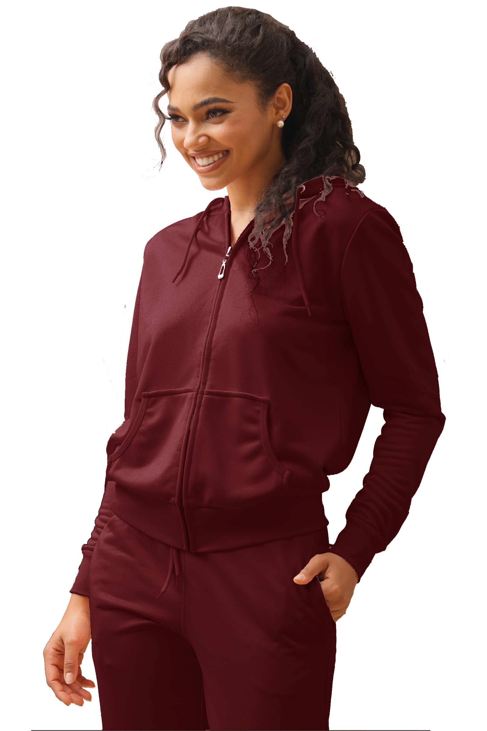 Facitisu Women's 2-Piece Tracksuit Set - Soft Terry Jogging Outfit with Hoodie & Sweatpants | Gym, Running, Yoga & Lounge Wear