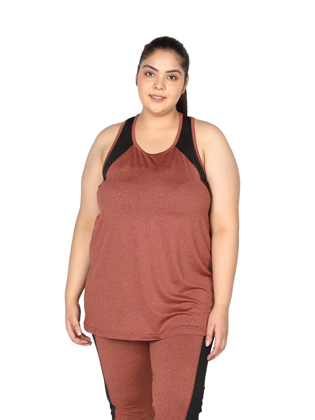 CHKOKKO Women's Plus Size Gym Tank Top - Sleeveless Athletic Workout Shirt for Yoga, Running & Fitness | Regular Fit Sports Vest for Active Women