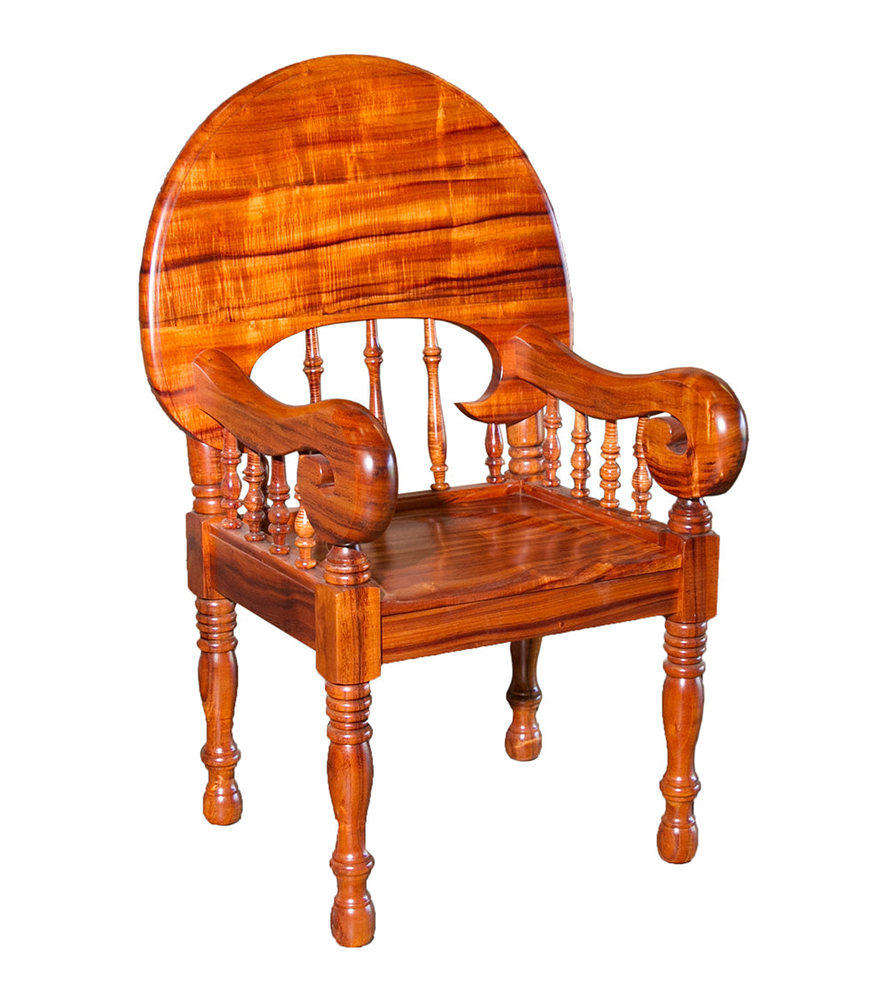 Pillsbury Koa Wood Chair - Handcrafted Hawaiian Hardwood Dining Chair for Home & Office - Perfect for Dining Rooms, Kitchens, and Conference Areas