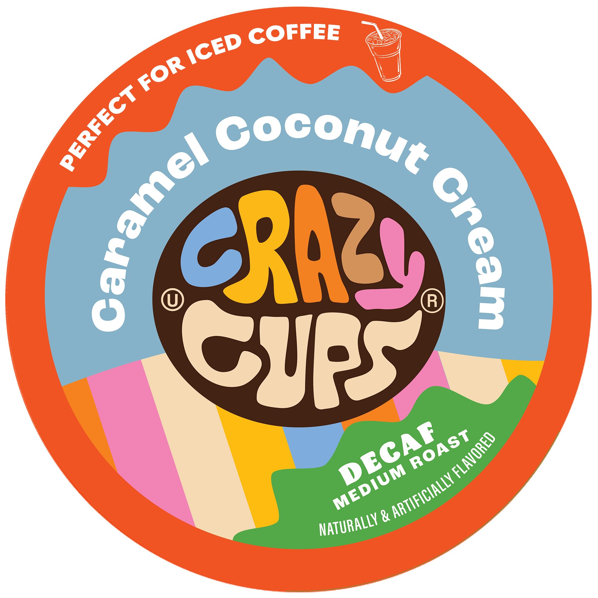 Decaf Coconut Caramelicious Flavored Coffee Pods for Keurig K-Cup Brewers - Medium Roast Single-Serve Coffee (22 Count) | Perfect for Hot or Iced Coffee Lovers at Home or Office