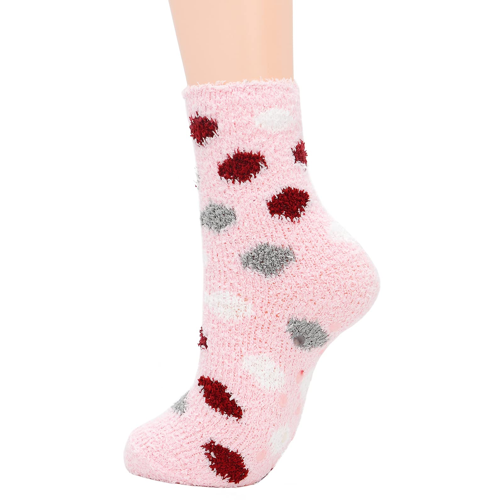 Women's Fuzzy Warm Winter Socks - Cozy Fluffy Non-Slip Socks for Athletes, Outdoor Sports & Home Wear - Perfect for Running, Yoga, Lounging & Cold Weather Comfort