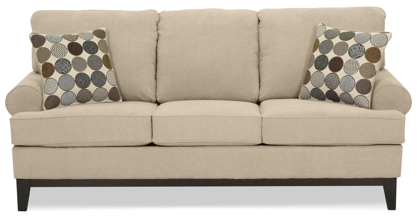 Crizia Modern Mocha Sofa - Stylish Living Room Furniture for Small Spaces & Apartments | Comfortable & Durable Lounge Seating
