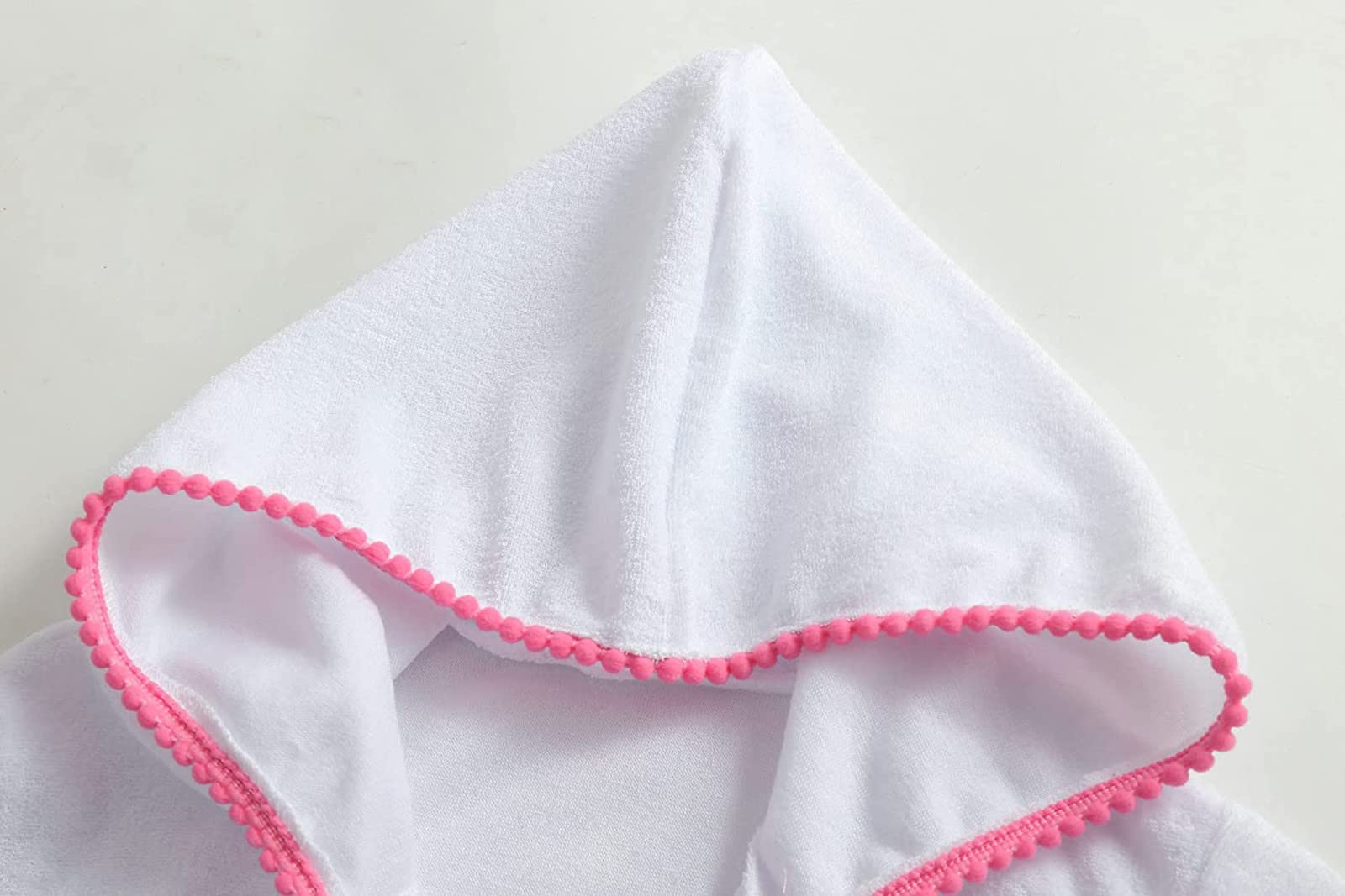 Little Girl Swim Cover Up Hooded Bathrobe - Kids Zip Up Beach Bathing Suit Coverup for Pool & Beach Outings - White