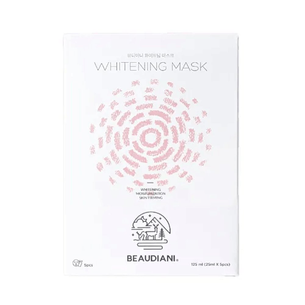 BEAUDIANI Brightening Facial Mask 25g x 5 Pack - Korean Skincare for Glowing Skin, Dark Spot Treatment & Hydration - Perfect for Night Routine, Spa Day & Self-Care