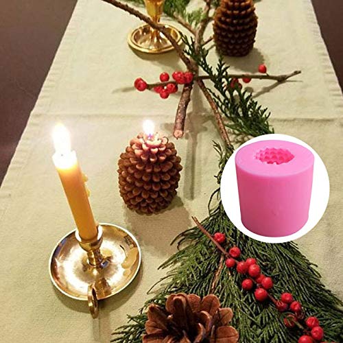 3D Pine Cone Silicone Candle Mold for DIY Handmade Aromatherapy Candles - Beeswax Candle Making Kit for Home Decor, Gifts & Relaxation