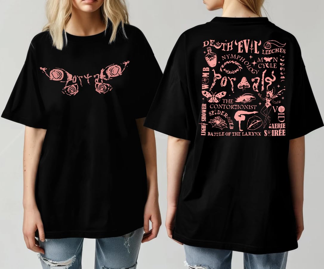 Butterfly Graphic T-Shirt for Women - Alternative Pop Music Band Merch - Soft Cotton Concert Tee for Fans - Perfect for Music Festivals & Casual Wear