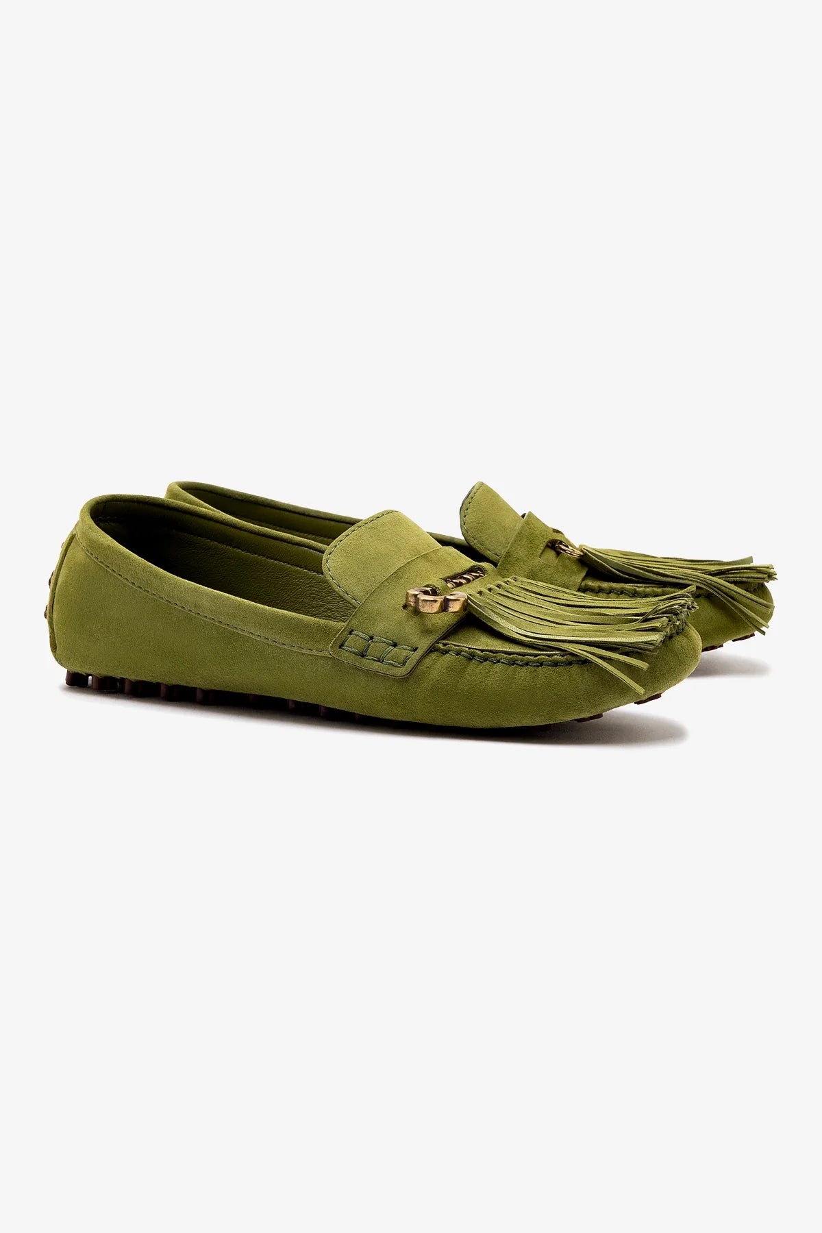 Joy Mocassin Shoes in Seaweed Suede - Comfortable Slip-On Loafers for Women | Perfect for Casual Wear, Office, and Travel