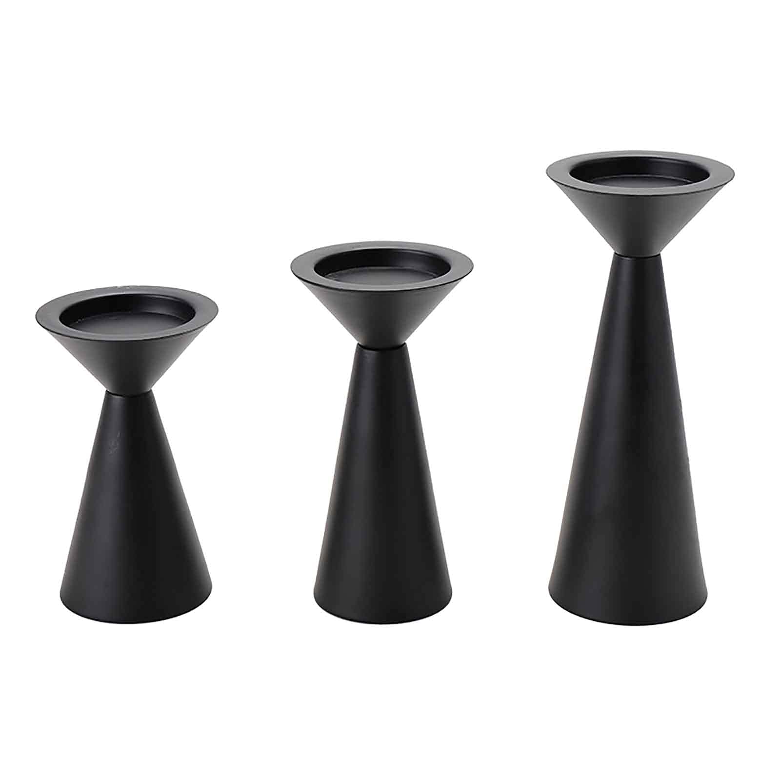 ZZTT 3-Piece Iron Candle Holder Set - Elegant Pillar Design for Dining Table, Living Room Centerpiece, Romantic Party Decor & Home Decoration Gift Idea | Perfect for Wedding, Christmas, Dinner Parties & Cozy Nights