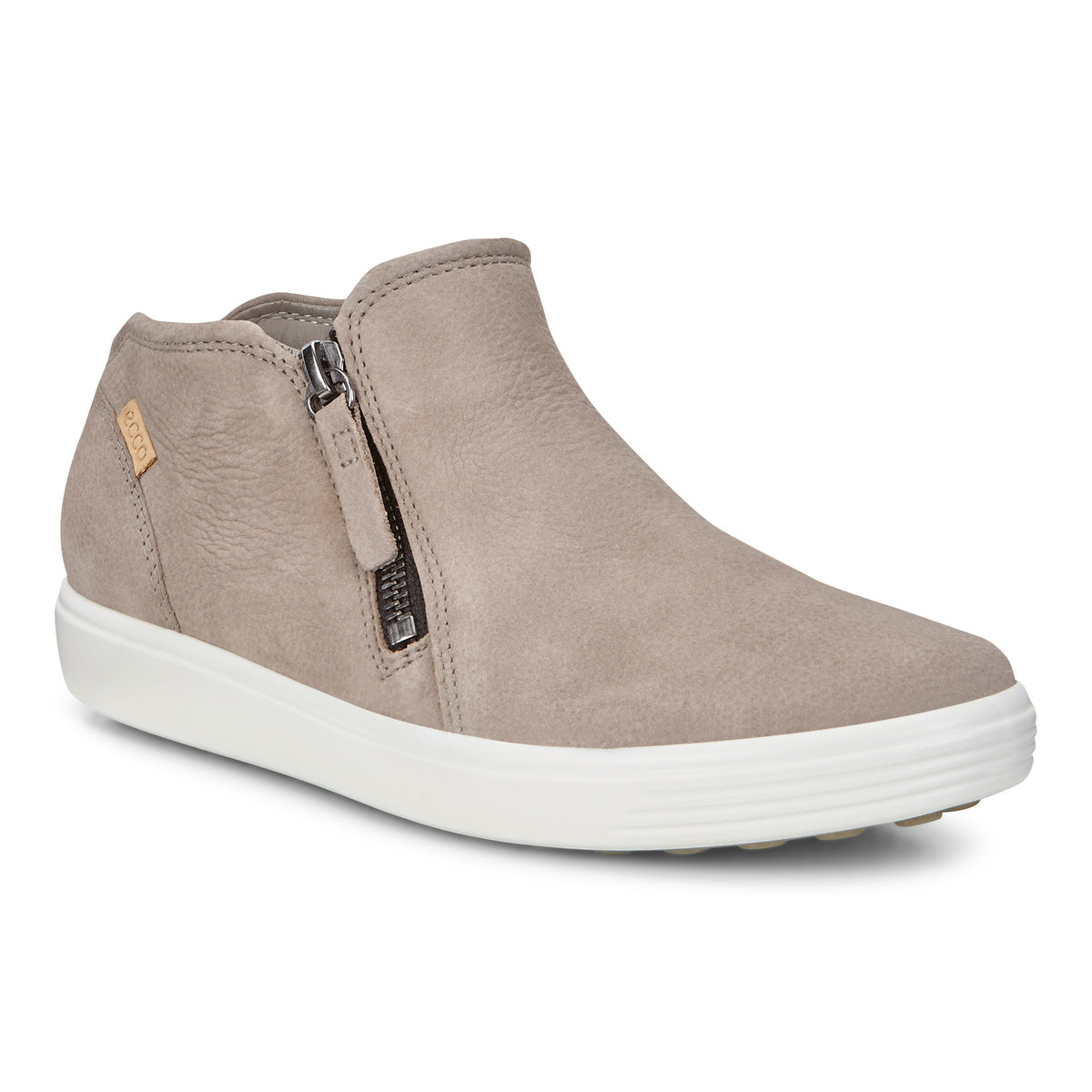 ECCO Women's Soft 7 Sneakers in Warm Grey/Powder Cha/Samba - Comfortable Casual Walking Shoes for Women - Perfect for Work, Travel & Everyday Wear