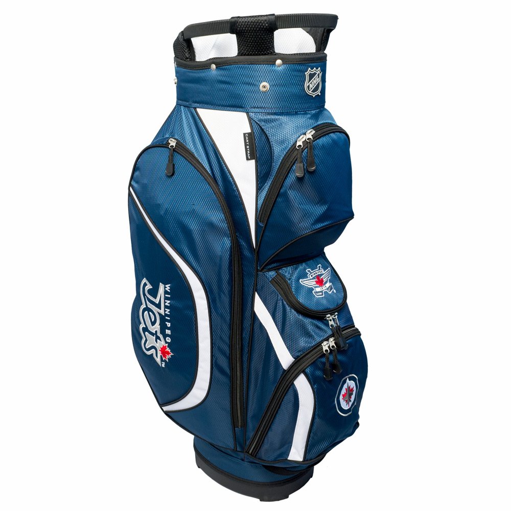 Team Golf NHL Winnipeg Jets Lightweight Stand Bag - 8-Way Top with Integrated Handle, 6 Zippered Pockets, Padded Strap, Towel Ring & Umbrella Holder - Perfect for Golf Tournaments & Outdoor Sports