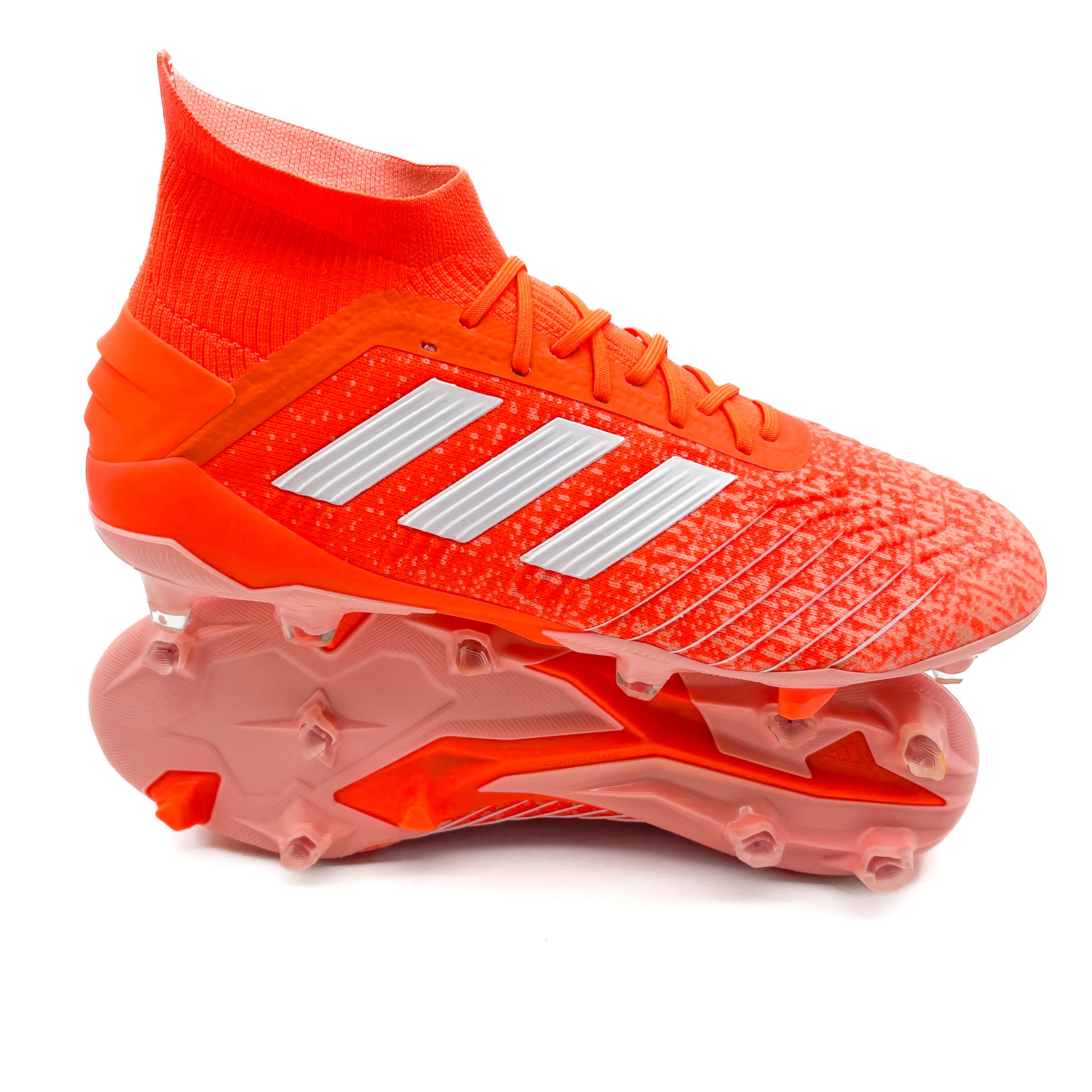 Adidas Predator 19.1 FG Soccer Cleats - Coral Color for Men's Football Shoes | Perfect for Turf Matches & Training Sessions