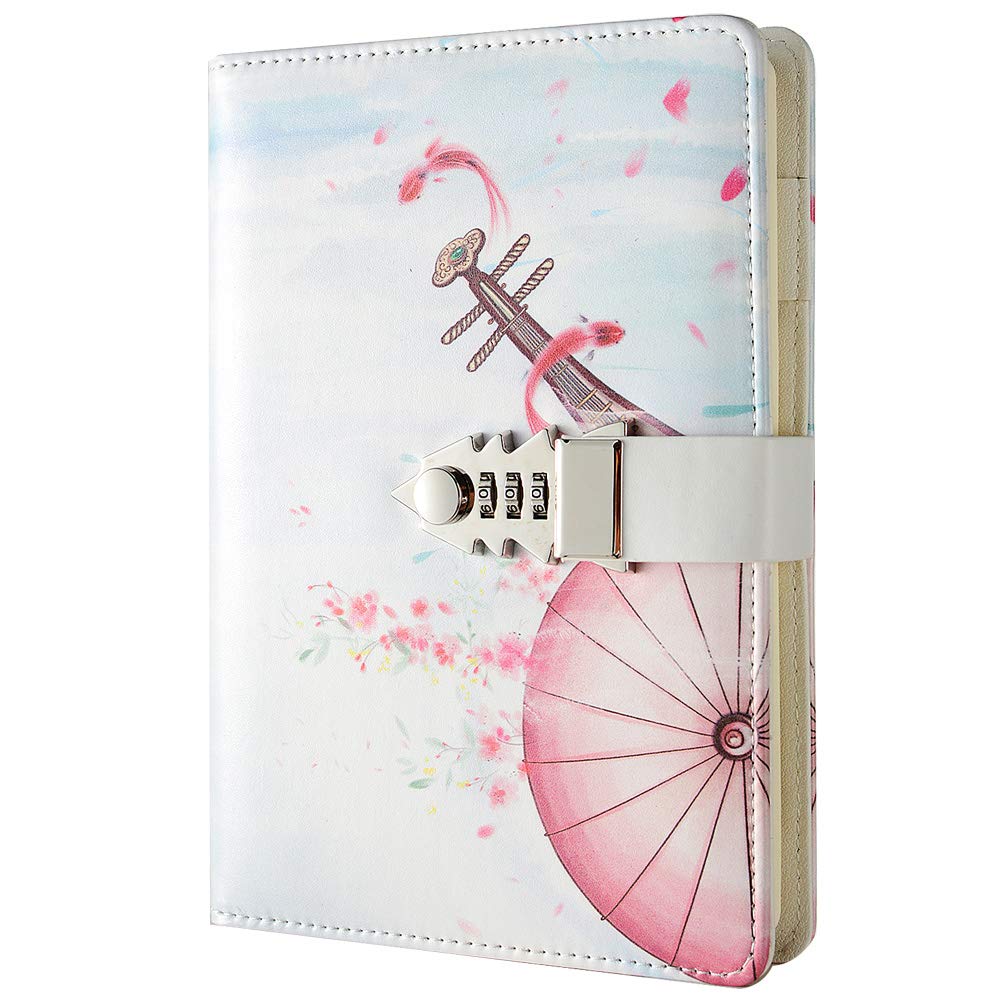 Secure Combination Lock Journal - A5 Password Protected Diary Notebook with Digital Lock, Stylish Planner Cover for Women & Teens - Perfect for Personal Writing, Travel, Gift & Secret Keeping