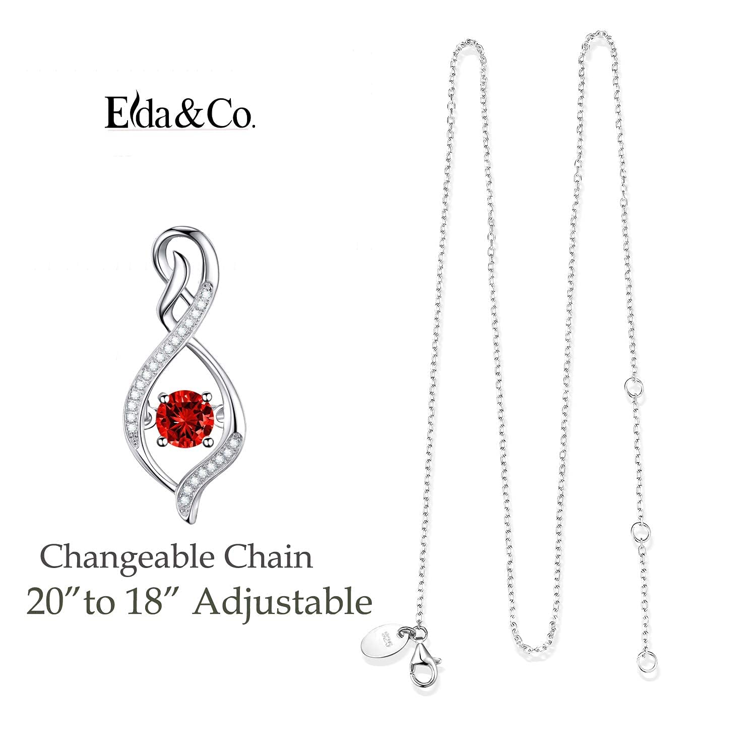 ELDA & CO. April May Birthstone Necklace - Simulated Diamond & Emerald Jewelry for Women, Wife & Mom | Birthday Gifts for Her | Elegant Pendant for Special Occasions, Anniversaries & Valentine's Day