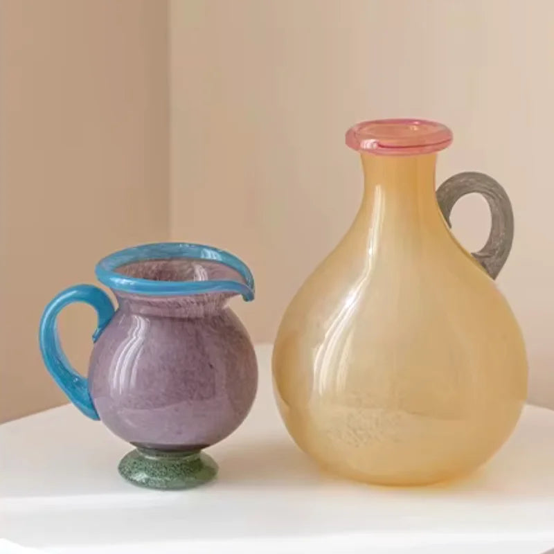 Handblown Piccolo Glass Vase - Elegant Small Flower Vase for Home Decor, Wedding Centerpieces & Tabletop Arrangements