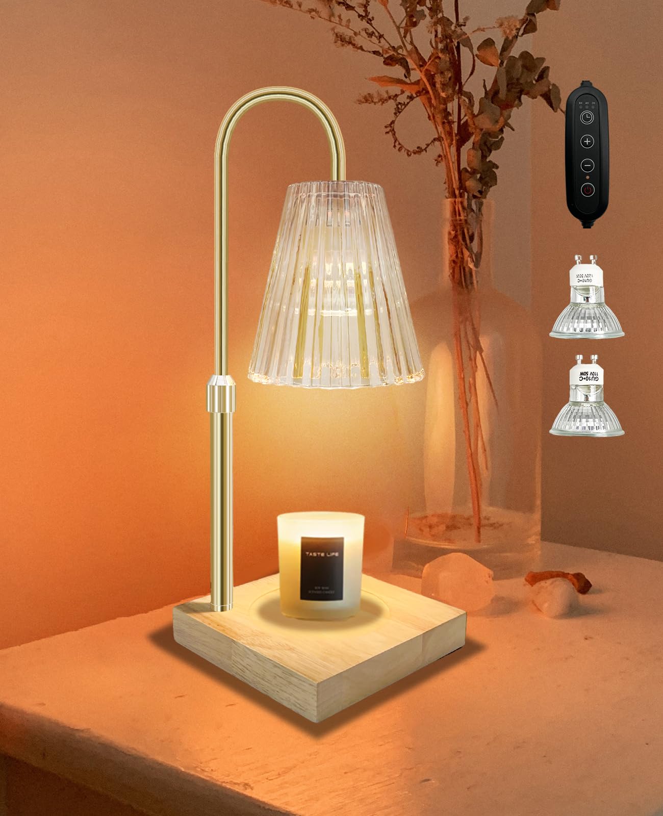 Electric Candle Warmer Lamp with Timer & Dimmer - Wax Melt Warmer for Home Decor, Bedroom, Office & Relaxation - Perfect for Aromatherapy, Gift Giving and Creating Cozy Ambiance