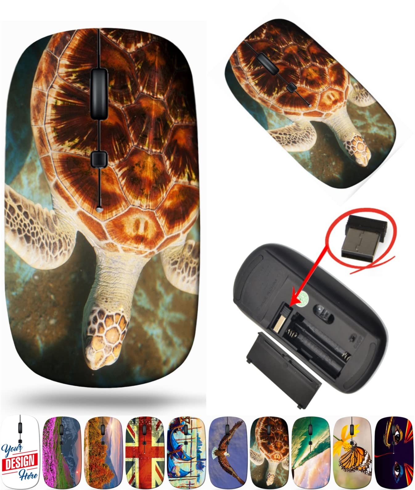 Wireless Mouse for Mac & PC - 2.4GHz Portable Travel Mouse with USB Receiver, Ergonomic Design for Laptops & Computers - Perfect for Office, Home & Travel Use (Made in USA)