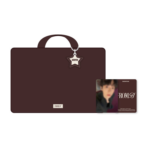 BAEKHYUN Photobook - FROM B Album with Exclusive Travel Pouch & Keyring Set | K-POP Merchandise for EXO Fans | Perfect for Collectors, Birthday Gifts and K-POP Memorabilia Display