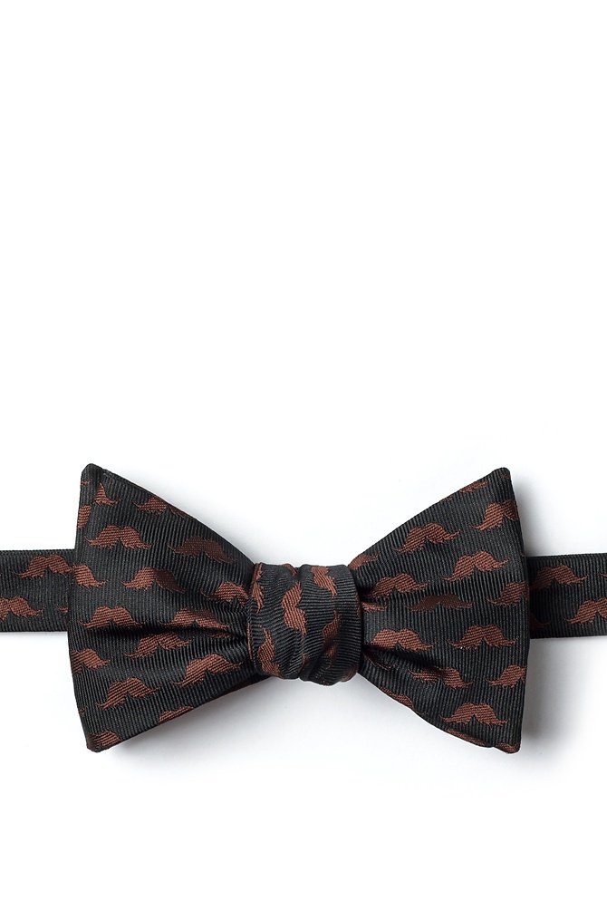 Stylish Mustache Repeat Butterfly Bow Tie for Men - Elegant Wedding, Prom & Formal Event Accessory