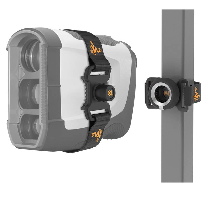 Frogger Golf Magnetic Rangefinder Holder for Golf Carts & Push Carts - Secure Latch It Technology, Non-Slip Straps, Adjustable Mount with Strong Magnets - Perfect Golf Course & Cart Accessories for Range Finding During Play