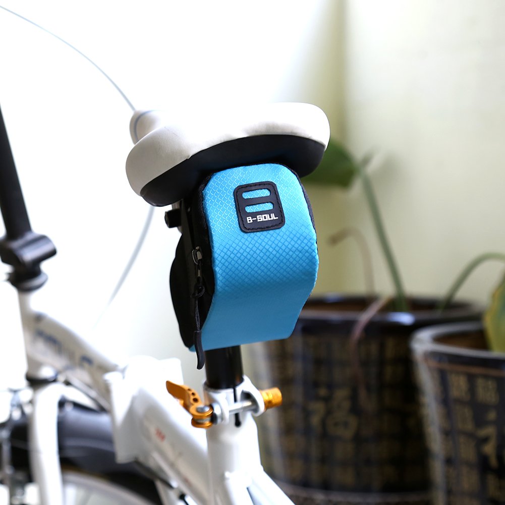 Lightweight Dioche Bike Saddle Bag - Under Seat Storage for Road & Mountain Bikes (Blue) - Perfect for Cycling Accessories
