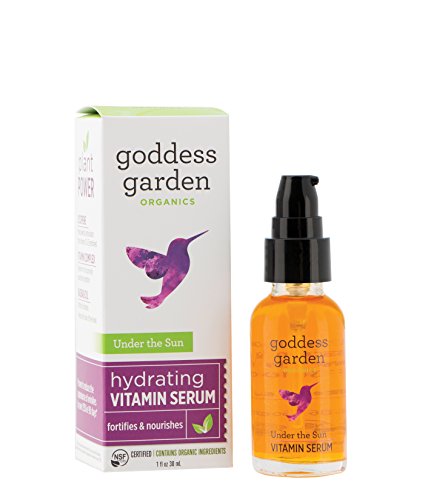 Goddess Garden Under the Sun Hydrating Vitamin Serum for Sensitive Skin - 1 oz Organic, Vegan, Cruelty-Free, Paraben-Free Facial Serum - Certified B Corp & Leaping Bunny Approved - Perfect for Daily Skincare & Sun Protection Routine