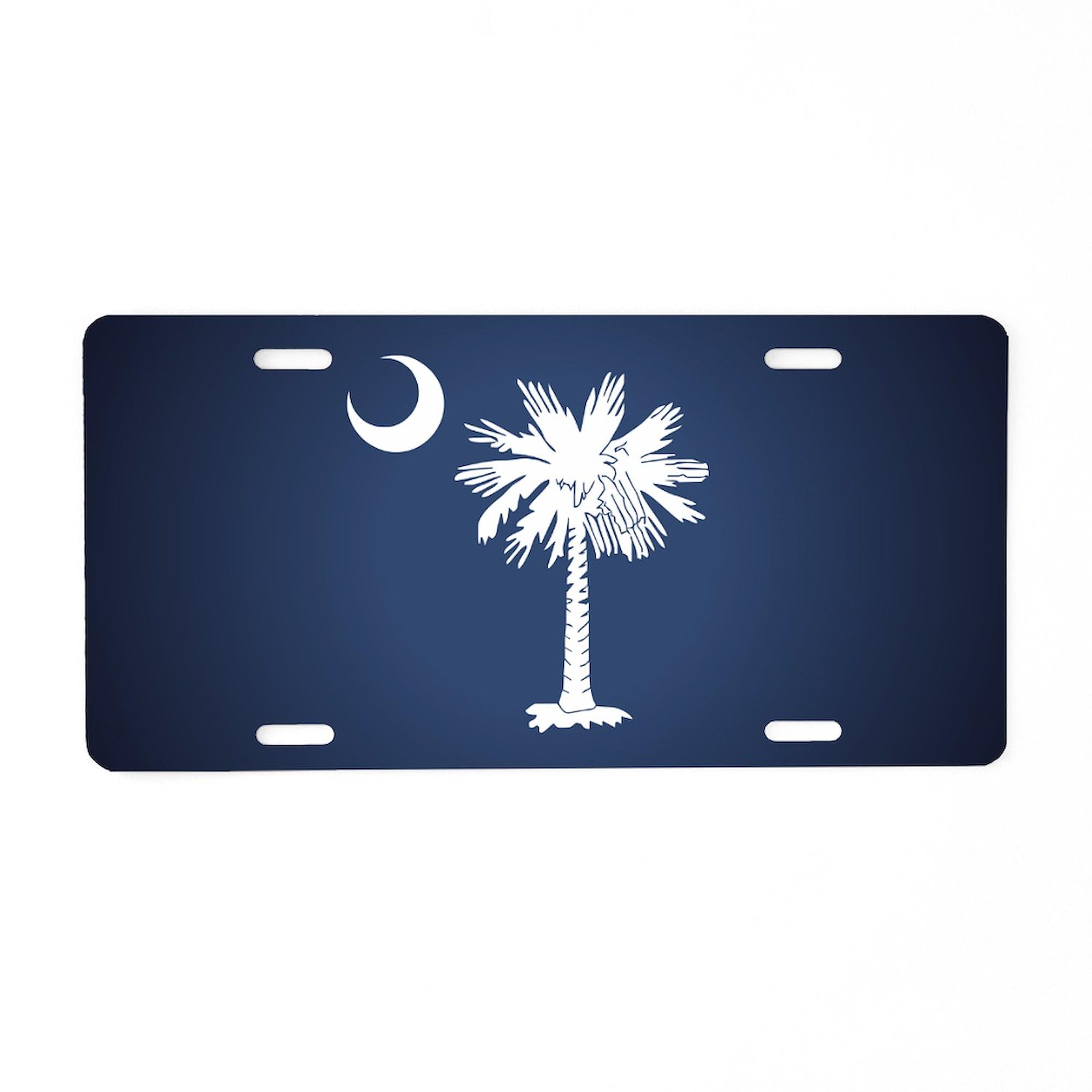 South Carolina Flag Aluminum License Plate - Front Vanity Tag for Cars, Trucks & SUVs - Show State Pride with Custom SC Auto Plate