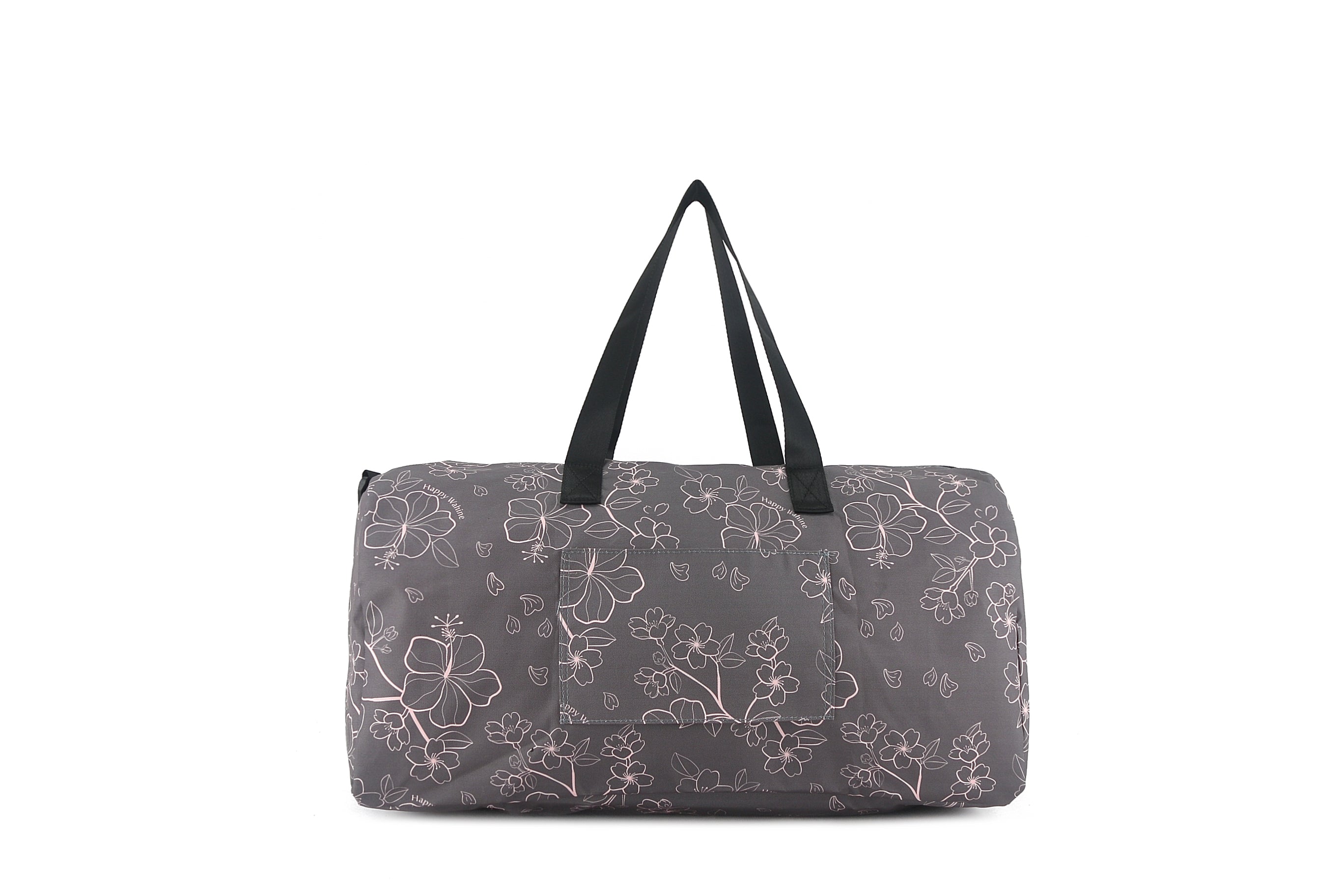 Premium Stephanie Sakura Grey Duffle Bag - Waterproof Travel Duffel for Gym, Weekend Trips & Outdoor Adventures
